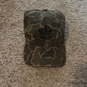 Adidas Green Camouflage Cap with Black Logo